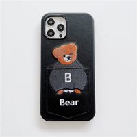 Style De Bande Dessinée Lettre Ours Faux Cuir   Téléphone Accessoires sku image 4