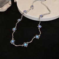 Vintage Style Letter Alloy Inlay Artificial Pearls Rhinestones Women's Necklace 1 Piece sku image 44