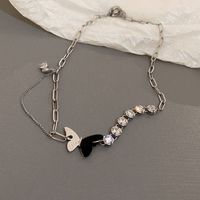 Vintage Style Letter Alloy Inlay Artificial Pearls Rhinestones Women's Necklace 1 Piece sku image 42