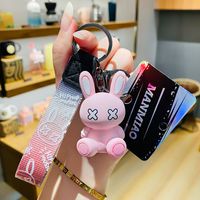 1 Piece Cute Rabbit Hardware Resin Plating Women's Keychain sku image 1