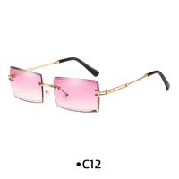 Fashion Solid Color Pc Square Frameless Women's Sunglasses sku image 16