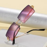 Fashion Solid Color Pc Square Frameless Women's Sunglasses main image 2