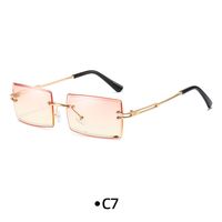 Fashion Solid Color Pc Square Frameless Women's Sunglasses sku image 6