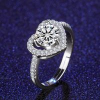 Simple Style Round Copper Inlay Zircon Open Ring 1 Piece sku image 29