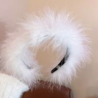 Fashion Solid Color Feather Hair Band 1 Piece sku image 1