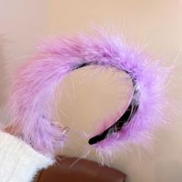 Fashion Solid Color Feather Hair Band 1 Piece sku image 3