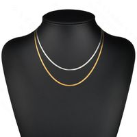 Simple Style Solid Color Stainless Steel Plating Necklace 1 Piece main image 2