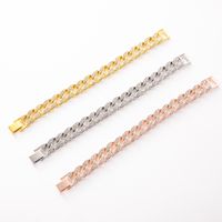 Fashion Solid Color Alloy Inlay Rhinestones Unisex Bracelets Anklet Necklace 1 Piece main image 5