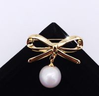 Fashion Bow Knot Alloy Inlay Pearl Women's Brooches sku image 3