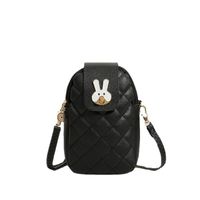 Women's Small Autumn Pu Leather Rabbit Lingge Cute Square Zipper Square Bag main image 3