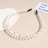 Fashion Flower Imitation Pearl Inlay Rhinestones Hair Band 1 Piece main image 5