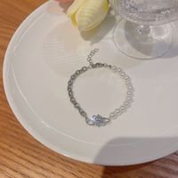 Fashion Heart Shape Alloy Plating Rhinestones Women's Bracelets 1 Piece main image 4