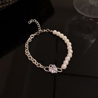 Fashion Heart Shape Alloy Plating Rhinestones Women's Bracelets 1 Piece main image 2