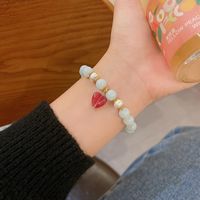 Simple Style Heart Shape Pink Crystal Handmade Women's Bracelets 1 Piece main image 1