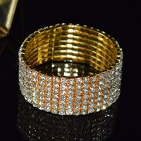 Luxurious Circle Alloy Plating Rhinestones Bracelets sku image 24
