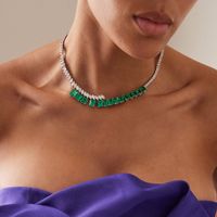 Luxurious Geometric Rhinestone Women's Necklace sku image 1