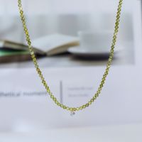 Fashion Geometric Titanium Steel Beaded Zircon Necklace main image 3