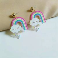 Cute Rainbow Arylic Plating Women's Drop Earrings 1 Pair main image 5