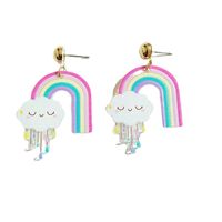 Cute Rainbow Arylic Plating Women's Drop Earrings 1 Pair main image 2
