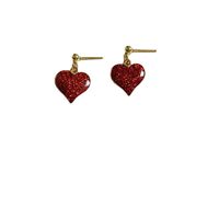 Fashion Heart Shape Alloy Plating Women's Drop Earrings 1 Pair main image 5