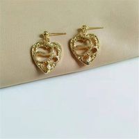 Fashion Heart Shape Alloy Plating Women's Drop Earrings 1 Pair sku image 2
