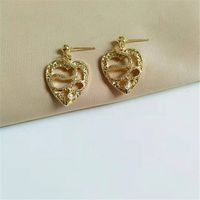 Fashion Heart Shape Alloy Plating Women's Drop Earrings 1 Pair main image 2