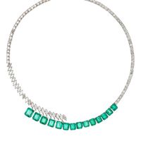 Luxurious Geometric Rhinestone Women's Necklace main image 6