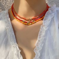 Vacation Ethnic Style Pastoral Star Bead + Ccb Beaded Knitting Women's Necklace 1 Piece main image 1