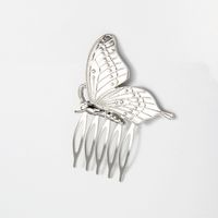 New Retro Diamond Hair Comb Inserted Comb Leaves Pearl Fashion Hairpin Wholesale sku image 4