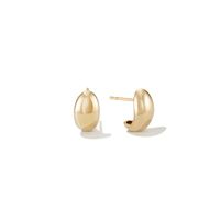 Simple Style C Shape Stainless Steel Gold Plated Ear Studs 1 Pair main image 5