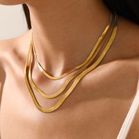 Simple Style Geometric Stainless Steel Plating Necklace main image 1