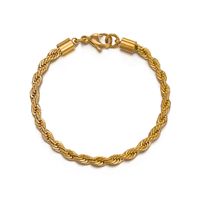 Simple Style Twist Stainless Steel Gold Plated Bracelets main image 2