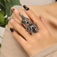 Chinoiserie Dragon Alloy Inlay Artificial Pearls Unisex Rings main image 1