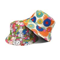 Women's Fashion Flower Printing Wide Eaves Bucket Hat main image 3