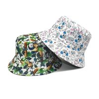 Frau Mode Blume Drucken Breite Traufen Bucket Hat main image 2