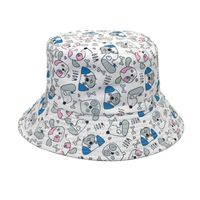Women's Fashion Flower Printing Wide Eaves Bucket Hat sku image 2