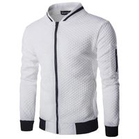 Men's Simple Style Solid Color Zipper Fleece Jacket main image 1