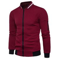 Men's Simple Style Solid Color Zipper Fleece Jacket main image 5