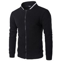 Men's Simple Style Solid Color Zipper Fleece Jacket main image 4