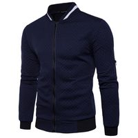 Men's Simple Style Solid Color Zipper Fleece Jacket main image 2