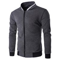 Men's Simple Style Solid Color Zipper Fleece Jacket main image 3