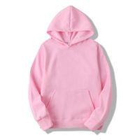 Unisex Hoodies Long Sleeve Basic Fleece Lined Casual Solid Color main image 7