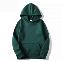 Unisex Hoodies Long Sleeve Basic Fleece Lined Casual Solid Color main image 6
