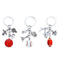 1 Piece Simple Style Rugby Alloy Patchwork Keychain main image 5