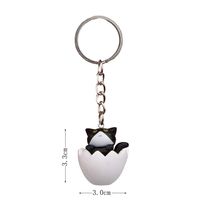 1 Piece Cute Cat Alloy Plastic Unisex Bag Pendant Keychain sku image 4