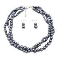 Occident And The United States Beads  Necklace (gray)  Nhct0092-gray sku image 5