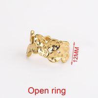 Fashion Geometric Stainless Steel Plating Artificial Pearls Turquoise Open Ring sku image 5