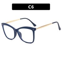 Cross-border Cat Eye Mi Nail Glasses Frame 2023 New Anti-blue Light Fashion Plain Glasses Women's Ins Trendy Large Frame Glasses sku image 6
