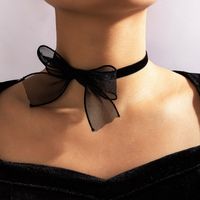 1 Piece Vintage Style Bow Knot Gauze Women's Choker main image 1