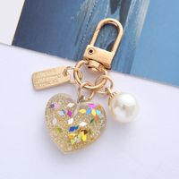 Cute Heart Shape Resin Metal Unisex Bag Pendant Keychain sku image 3
